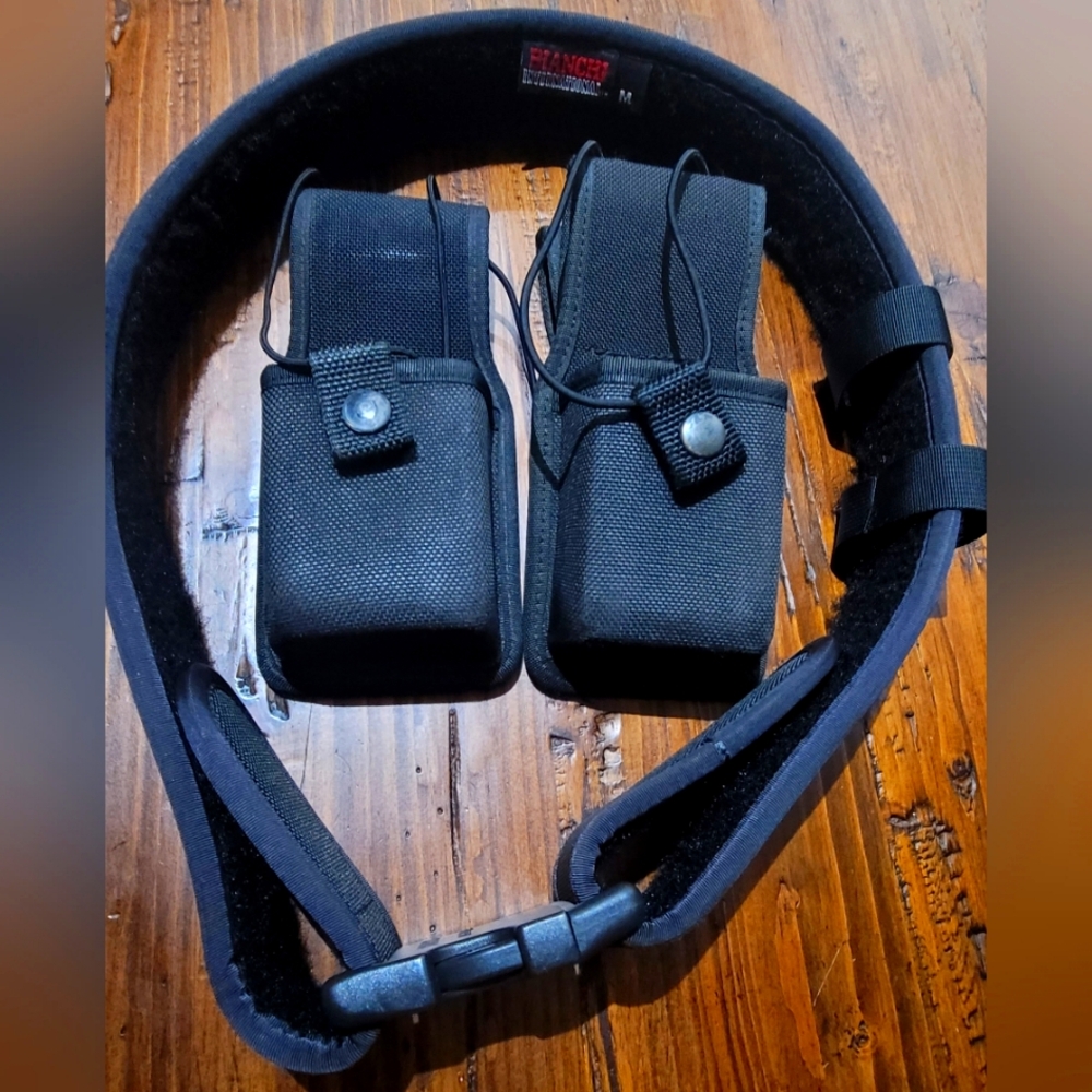 BIANCHI nylon Duty Belt with Pouches, Bundle.